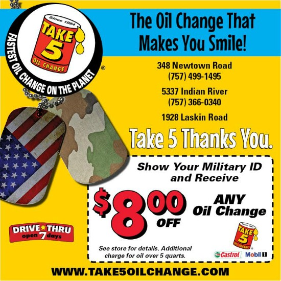 Take 5 Oil Change Services Business MilitaryBridge